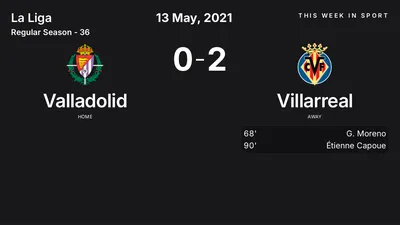 Report: Valladolid vs Villarreal (2021-05-13)