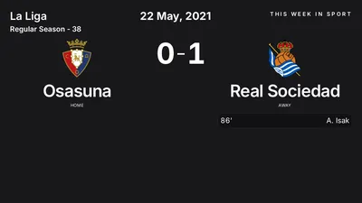 Report: Osasuna vs Real Sociedad (2021-05-22)