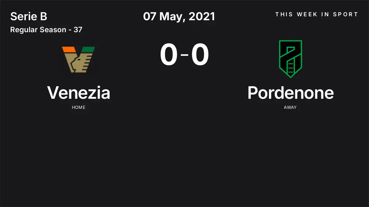 Report: Venezia vs Pordenone (2021-05-07)