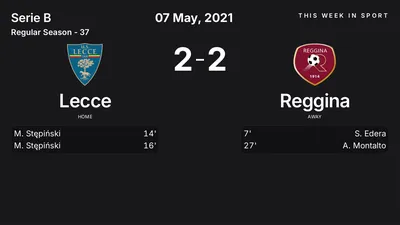 Report: Lecce vs Reggina (2021-05-07)