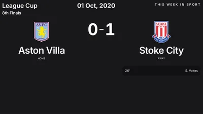 Report: Aston Villa vs Stoke City (2020-10-01)