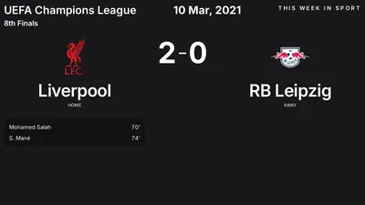 Report: Liverpool vs RB Leipzig (2021-03-10)