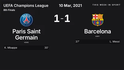 Report: Paris Saint Germain vs Barcelona (2021-03-10)