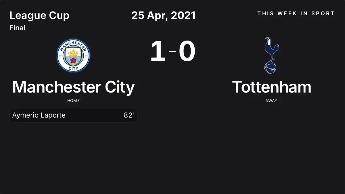 Report: Manchester City vs Tottenham (2021-04-25)