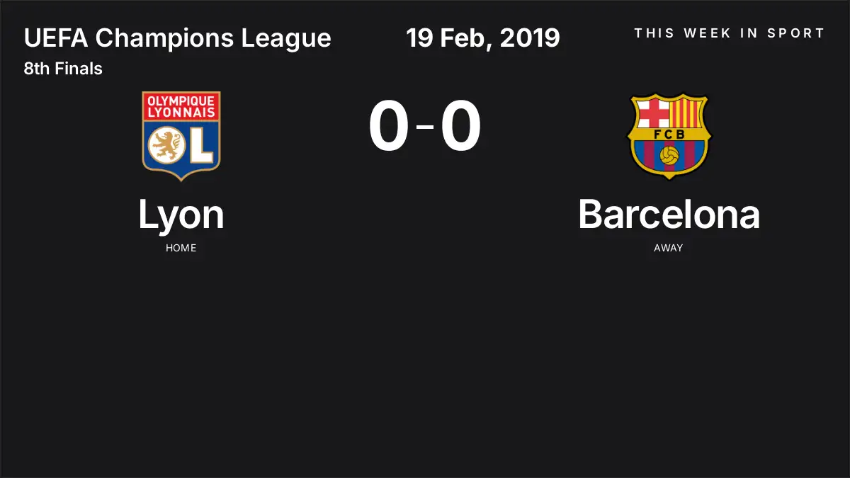 Report: Lyon vs Barcelona (2019-02-19)