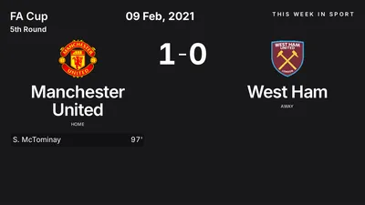 Report: Manchester United vs West Ham (2021-02-09)