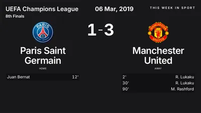 Report: Paris Saint Germain vs Manchester United (2019-03-06)