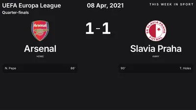 Report: Arsenal vs Slavia Praha (2021-04-08)