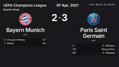 Report: Bayern Munich vs Paris Saint Germain (2021-04-07)