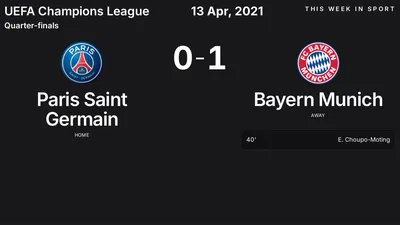 Report: Paris Saint Germain vs Bayern Munich (2021-04-13)