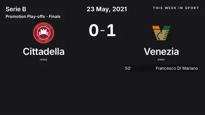 Report: Cittadella vs Venezia (2021-05-23)