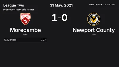 Report: Morecambe vs Newport County (2021-05-31)