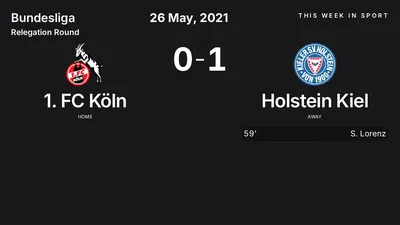 Report: 1. FC Köln vs Holstein Kiel (2021-05-26)