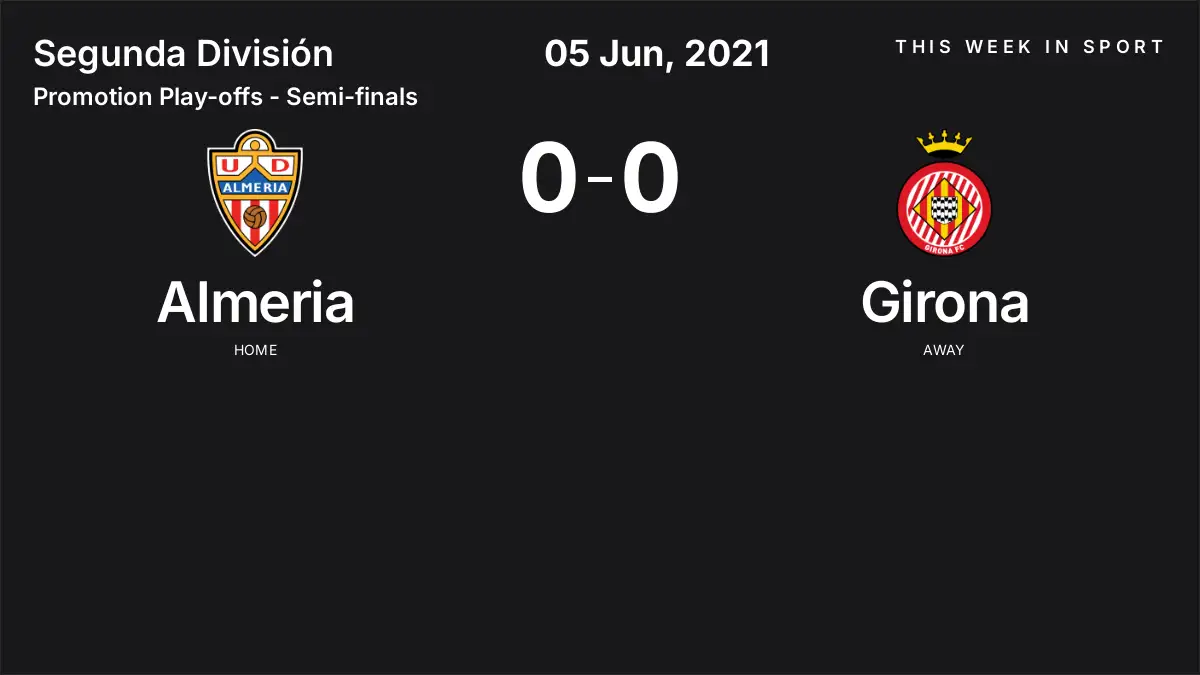 Report: Almeria vs Girona (2021-06-05)