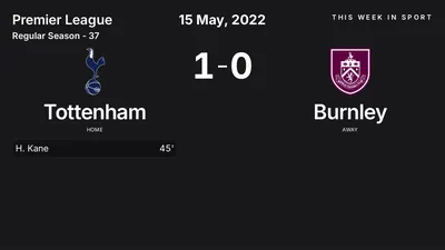 Report: Tottenham vs Burnley (2022-05-15)
