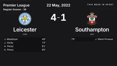 Report: Leicester vs Southampton (2022-05-22)