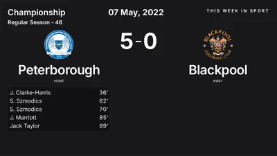 Report: Peterborough vs Blackpool (2022-05-07)
