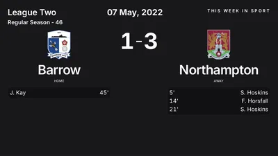 Report: Barrow vs Northampton (2022-05-07)