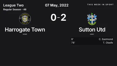 Report: Harrogate Town vs Sutton Utd (2022-05-07)