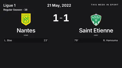 Report: Nantes vs Saint Etienne (2022-05-21)