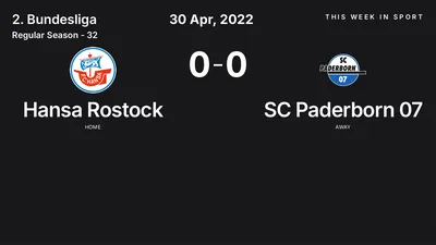 Report: Hansa Rostock vs SC Paderborn 07 (2022-04-30)