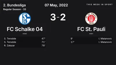 Report: FC Schalke 04 vs FC St. Pauli (2022-05-07)