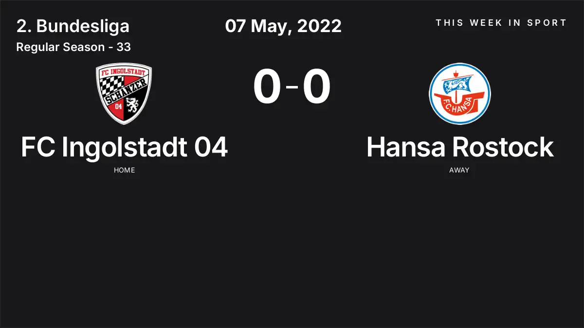 Report: FC Ingolstadt 04 vs Hansa Rostock (2022-05-07)