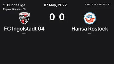 Report: FC Ingolstadt 04 vs Hansa Rostock (2022-05-07)