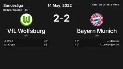 Report: VfL Wolfsburg vs Bayern Munich (2022-05-14)