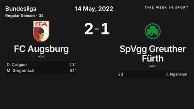 Report: FC Augsburg vs SpVgg Greuther Fürth (2022-05-14)