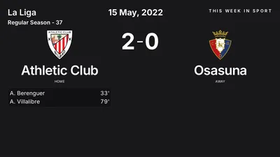Report: Athletic Club vs Osasuna (2022-05-15)