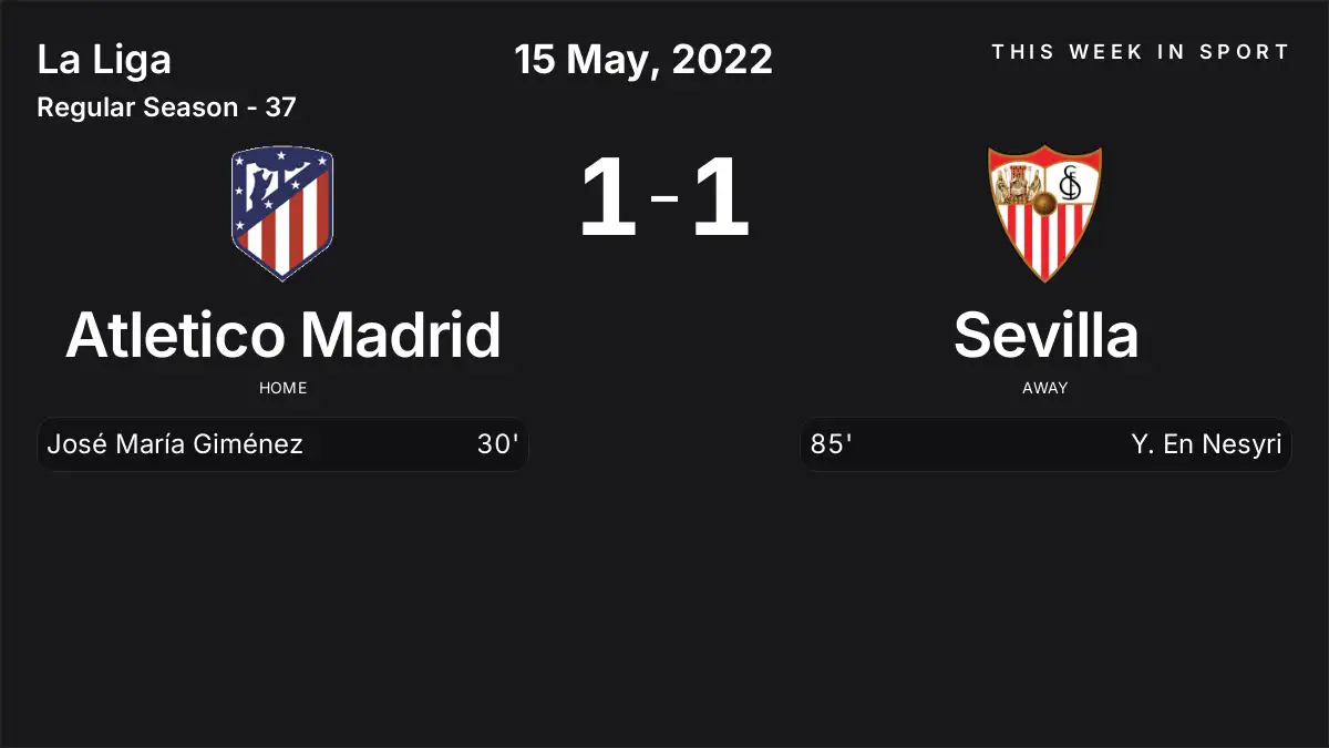 Report: Atletico Madrid vs Sevilla (2022-05-15)