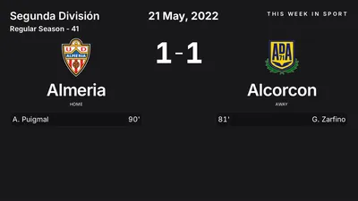 Report: Almeria vs Alcorcon (2022-05-21)