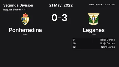 Report: Ponferradina vs Leganes (2022-05-21)