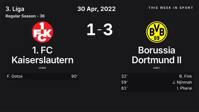 Report: 1. FC Kaiserslautern vs Borussia Dortmund II (2022-04-30)