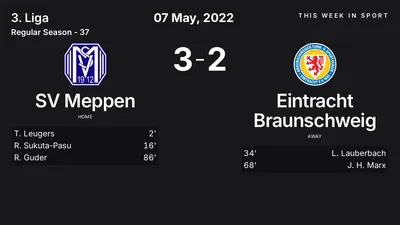 Report: SV Meppen vs Eintracht Braunschweig (2022-05-07)