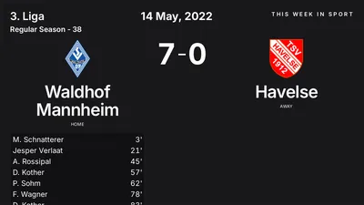 Report: Waldhof Mannheim vs Havelse (2022-05-14)