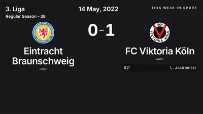 Report: Eintracht Braunschweig vs FC Viktoria Köln (2022-05-14)