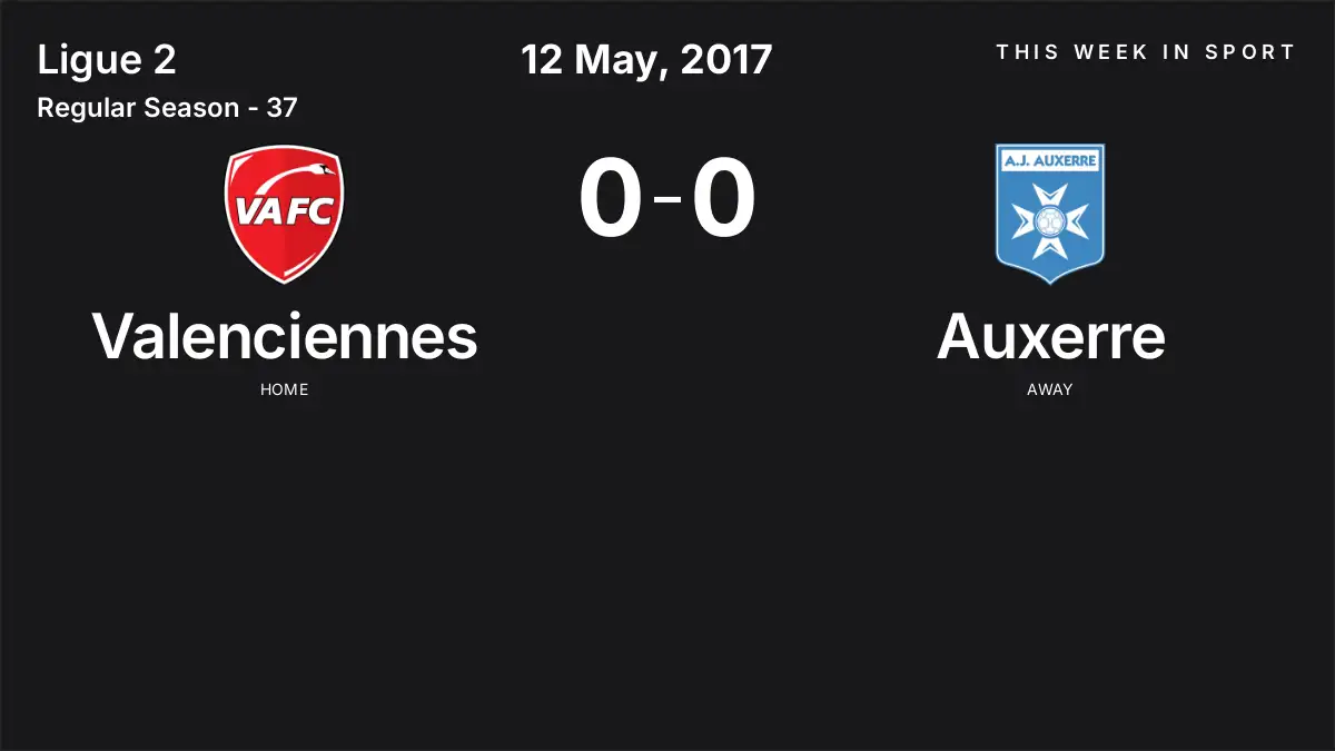 Report: Valenciennes vs Auxerre (2017-05-12)