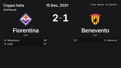 Report: Fiorentina vs Benevento (2021-12-15)