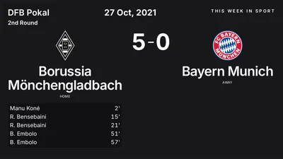 Report: Borussia Mönchengladbach vs Bayern Munich (2021-10-27)
