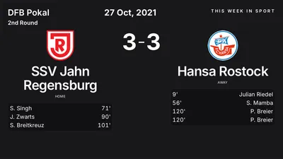 Report: SSV Jahn Regensburg vs Hansa Rostock (2021-10-27)