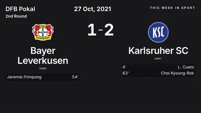 Report: Bayer Leverkusen vs Karlsruher SC (2021-10-27)