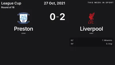 Report: Preston vs Liverpool (2021-10-27)