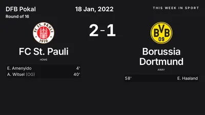 Report: FC St. Pauli vs Borussia Dortmund (2022-01-18)
