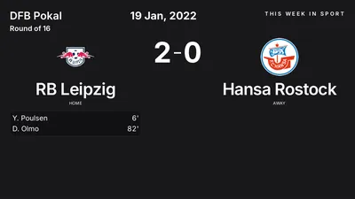 Report: RB Leipzig vs Hansa Rostock (2022-01-19)