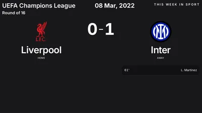 Report: Liverpool vs Inter (2022-03-08)