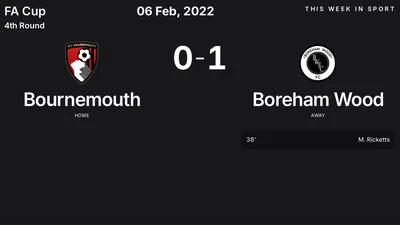 Report: Bournemouth vs Boreham Wood (2022-02-06)
