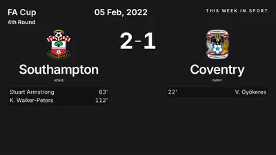 Report: Southampton vs Coventry (2022-02-05)