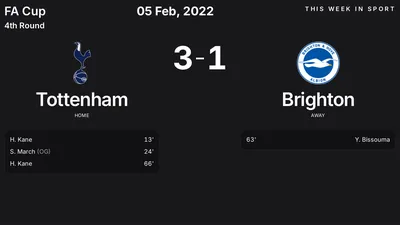 Report: Tottenham vs Brighton (2022-02-05)